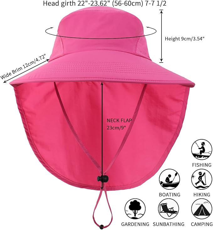 Home Prefer Outdoor UPF50+ Sun Hat Wide Brim Mesh Fishing Hat - Image 2
