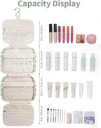 Narwey Travel Toiletry Bag for Women Large Hanging Makeup Bag Organizer - Image 5