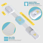 4our Kiddies 14 Pack Baby Proof Cabinet Latches, Childproof Drawer Latches - Image 2