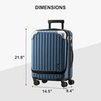LEVEL8 Grace Carry on Luggage 22x14x9 Airline Approved, 20 Inch Hard Shell - Image 8