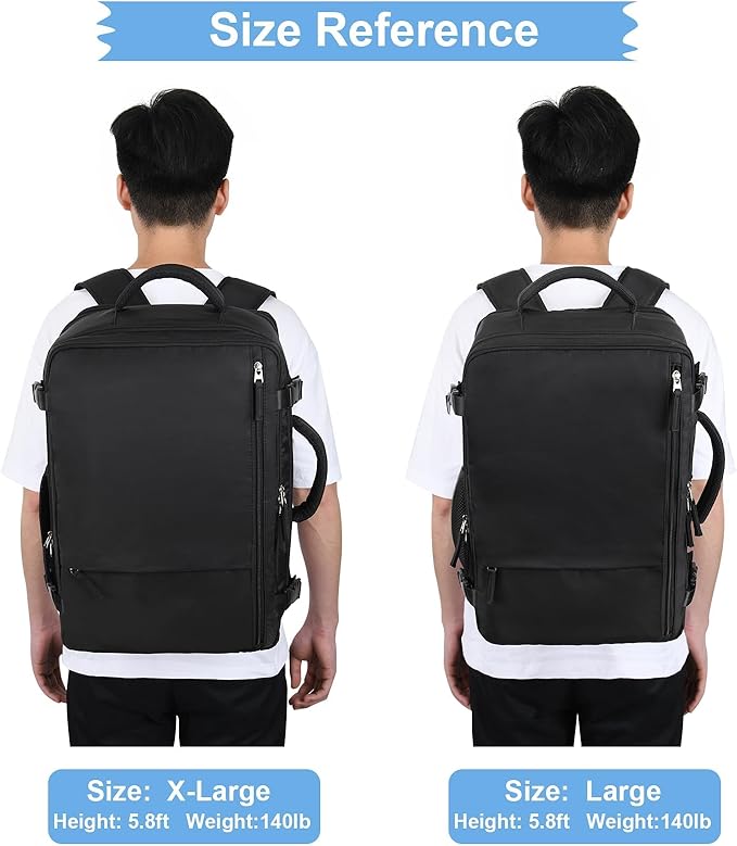 Hanples Travel Backpack for Women Men Large Carry On Person Item Flight - Image 9