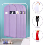 Syeeiex 60'' Garment Bags for Hanging Clothes, Garment Bags for Closet Storage - Image 4