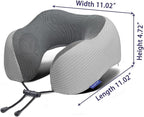 napfun Neck Pillow for Traveling, Upgraded Travel Neck Pillow for Airplane 100% - Image 5