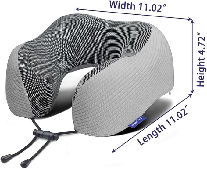 napfun Neck Pillow for Traveling, Upgraded Travel Neck Pillow for Airplane 100% - Image 5