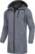 COOFANDY Men's Long Raincoat Ligtweight Rain Jacket Waterproof Outdoor Jackets by COOFANDY