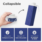 POMKAKA Collapsible Water Bottles 24.3oz, 2nd Generation Leakproof BPA-Free - Image 4