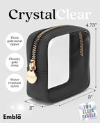 Clear Makeup Bag Zipper Pouch, Transparent Cosmetic Case Organizer, TSA - Image 2