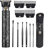 Hair Clippers for Men, Cordless Hair Clippers, Travel Small Hair Clippers 5.7" Hair Trimmer Classical Sculpting Styling Rechargeable Hair Remover with 6 Pieces Earpick (Black)