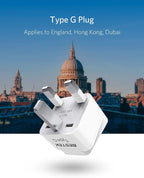 BESTEK UK Travel Plug Adapter Set, Grounded Universal Power Plug Adapter - Image 7
