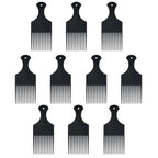 10pcs Salon-Style Hair Pick and Parting Comb，Smooth Wide Hair Pick Comb Afro Hair Comb ，Black Detangling Combs for Afro, Curly Hair Braiding and Styling，Barber Supplies, Hair Care Appliance（BLACK）