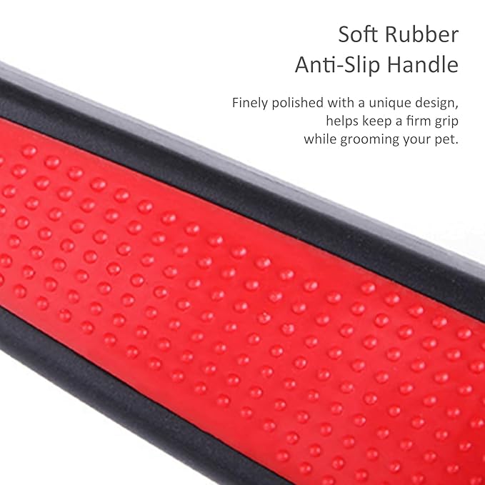 Fine-Tooth Dandruff Comb, Durable Stainless Steel Dandruff Removal, Professional Hair Styling Tool for Adults and Kids (Black+Red)