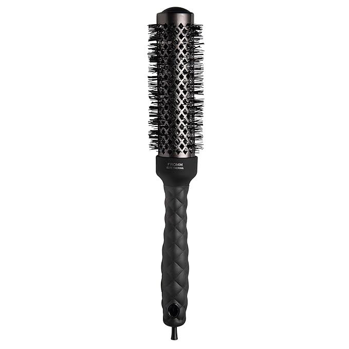 Fromm Elite Thermal Ceramic x Ionic 1.25" Round Brush for Expert Blowouts and Faster Hair Drying | Extended Barrel for Styling, Smoothing, Straightening Longer Thicker Hair