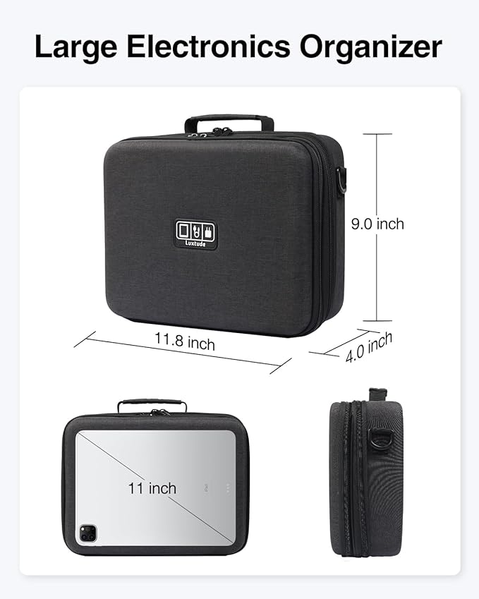 Luxtude Electronic Organizer Travel Case Large, Hard Case - Image 7