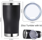 DOMICARE 20oz Tumbler with Lid Stainless Steel Tumblers Bulk, Double Wall - Image 5