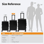 24 Inch Luggage With Spinner Wheels, Aluminum Frame Zipperless Suitcase - Image 4