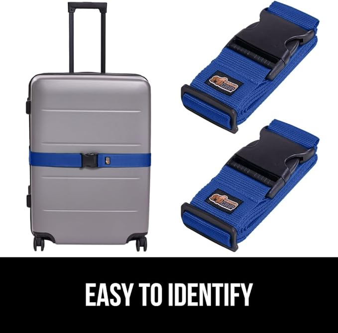 GORILLA GRIP Heavy Duty 4 Pack Adjustable Luggage Straps - Image 4