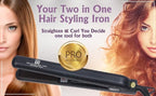 Brilliance New York - 1.25 Inch Diamond Ceramic Flat Iron - Frizz-Free and Anti-Static Ionic Plates - Dual Voltage Flat Iron for Travel