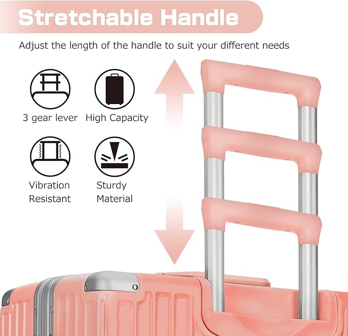 AnyZip Carry On Luggage Aluminium Frame Suitcase PC ABS Hard Shell TSA Lock No - Image 8