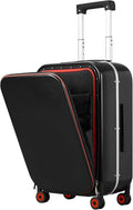 mixi Carry On Luggage, Travel Rolling Luggage Aluminum Frame PC Hardside by MIXI