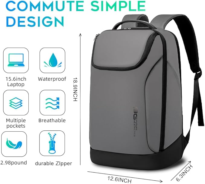 BANGE Business Commute Backpack Waterproof fit 15.6 Inch Commute backpack - Image 5