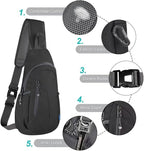 TITECOUGO Small Sling Bag, Lightweight Crossbody Backpack - Image 5