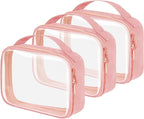 TSA Approved Travel Toiletry Bag, 3 Pack Clear Makeup Bags by FAYORORY