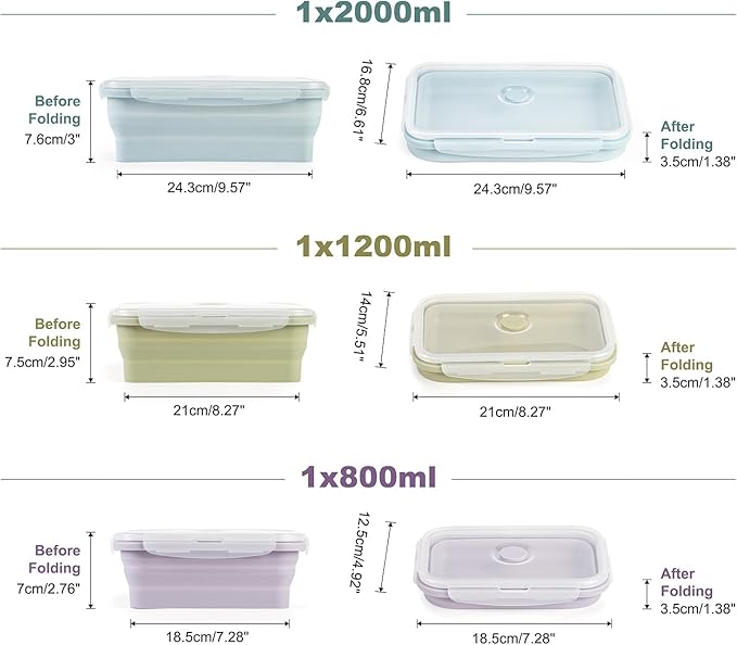 Large Collapsible Food Containers - Image 3