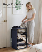SOLEDI Laundry Hamper with Lid 90L Large & Tall Collapsible Laundry Basket - Image 3
