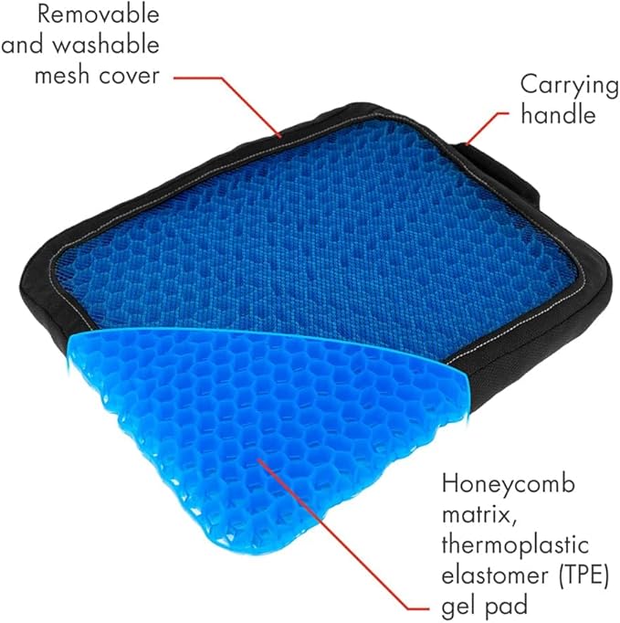 HEALTHMATE Comfy Gel Cushion Gel Seat Cushion - Image 3