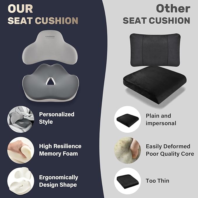 Coverado Seat Cushion and Lumbar Support Pillow - Image 8