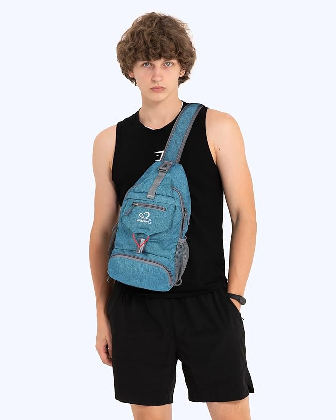 WATERFLY Packable Small Crossbody Sling Backpack Shoulder Chest Bag Daypack - Image 4