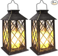 SHYMERY Solar Lantern, Outdoor Garden Hanging Lanterns, 2 Pack 14 Inch Lasts 3X by SHYMERY