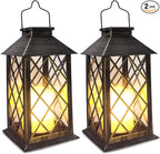 SHYMERY Solar Lantern, Outdoor Garden Hanging Lanterns, 2 Pack 14 Inch Lasts 3X by SHYMERY