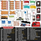 152 PCS Waterproof First Aid Kit (Red / 152 Piece Zipper Bag)