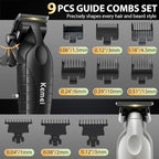 KEMEI Hair Clippers for Men Professional, Barber Clippers and Trimmers Set, Foil Shaver for Men,Cordless Hair Clippers and Barber Kit, Hair Cutting Kit, KM-2293Silver, KM-PG2290D, KM-T95