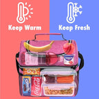 OPUX Lunch Box For Women, Insulated Large Lunch Bag Adult Work, Double Decker - Image 2