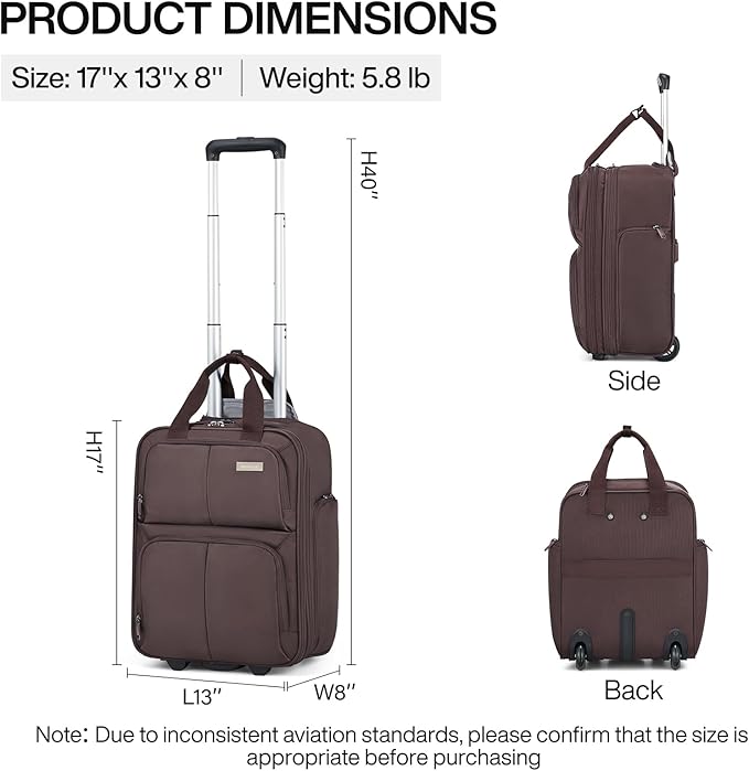 Hanke Softside Underseat Carry On Luggage - Image 3
