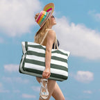 Becokan Beach Bags for Women Large Waterproof Beach Tote Bag Zipper Beach Bags - Image 5