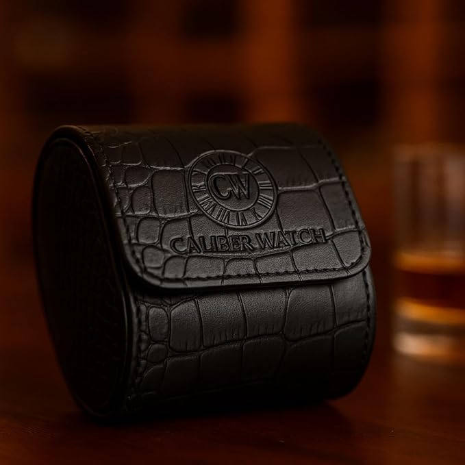 Genuine Napa Leather Watch Roll Travel Case - Image 3