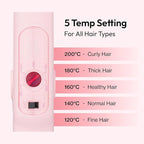 VODANA Professional Softbar Flat Iron - Ceramic Straightener with Patented Silicone Bar, Smooth & Quick Styling, Healthy Hair Solution, Dual Voltage for Worldwide Use (1 inch, Pink Vanilla)