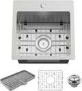 Small Kitchen Sink, 15x15 Inch Bar Sink Stainless Steel Drop In Small Kitchen by FAUENPEEY