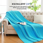 Knitted Weighted Blanket (32-jewel Blue / 50" x 60" | 7lbs)