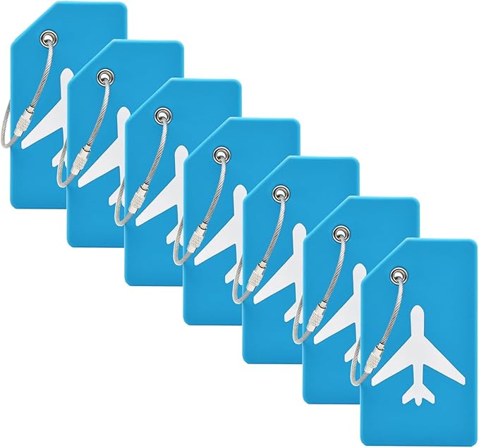 7 Pack Silicone Luggage Tag Baggage Handbag Travel Bag Tags by MODENGKONGJIAN
