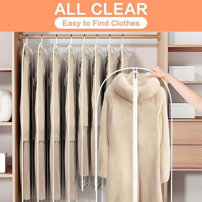 Garment Bags for Hanging Clothes Suit Bags for Closet Storage Clothes Storage - Image 3