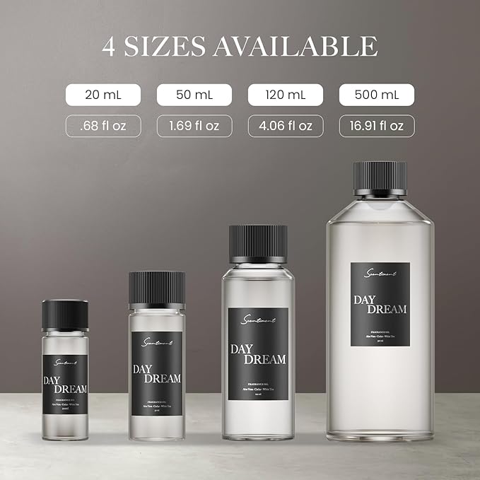 Scentiment Diffuser Oil - Day Dream | Inspired by Luxury Five Star Hotel Scents White Tea Scent | Aromatherapy Home Fragrance| Luxurious Scent with Notes of Aloe Vera, Cedar, White Tea (20ml)