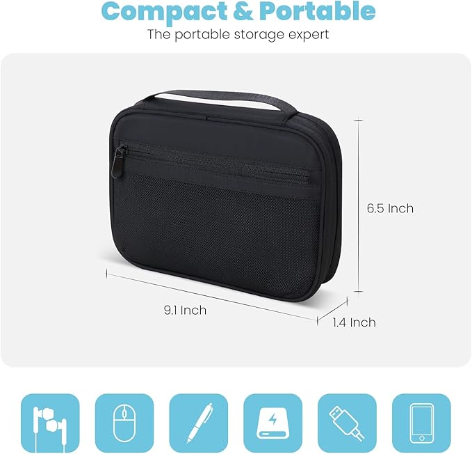 Electronics Organizer Bag, Portable Cable Organizer Case Travel Electronic - Image 5