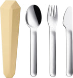 DEVICO Travel Utensils with Case, Reusable Camping Silverware Cutlery, 18/8 by DEVICO