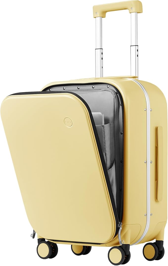 mixi Carry On Luggage, Travel Rolling Luggage Aluminum Frame PC Hardside by MIXI