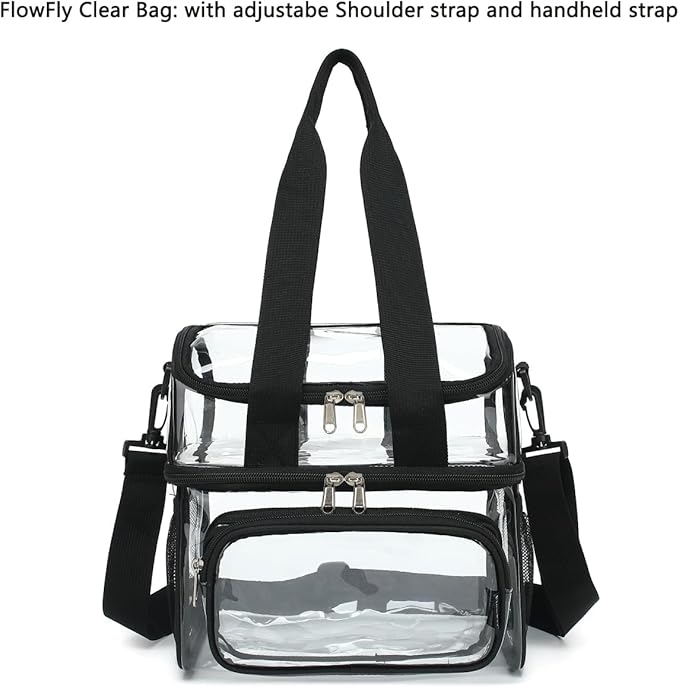 FlowFly Double Layer Cooler Insulated Lunch Bag Adult Lunch Box Large Tote Bag - Image 2