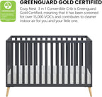 Oxford Baby Cozy Nest Convertible Island Crib, Midnight Slate/Natural - Image 6